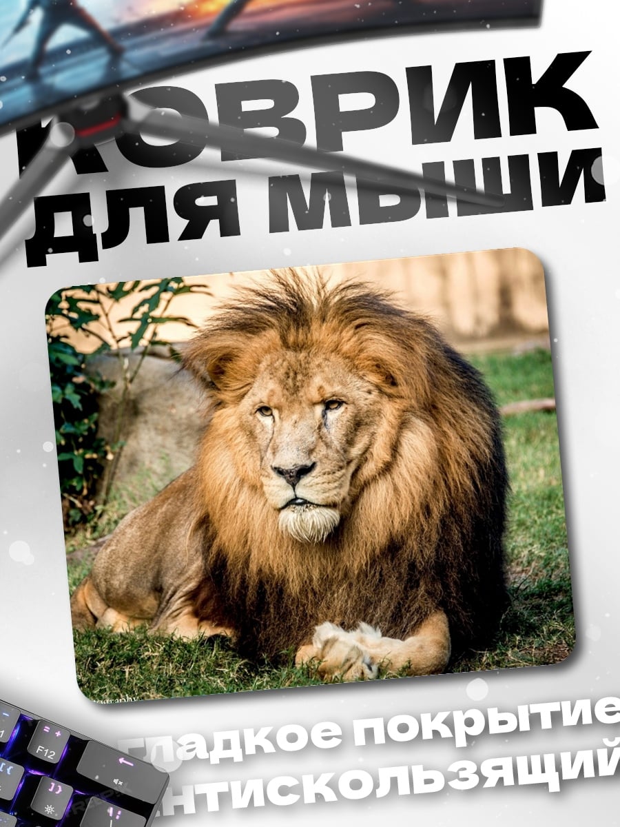Коврик Лев на траве