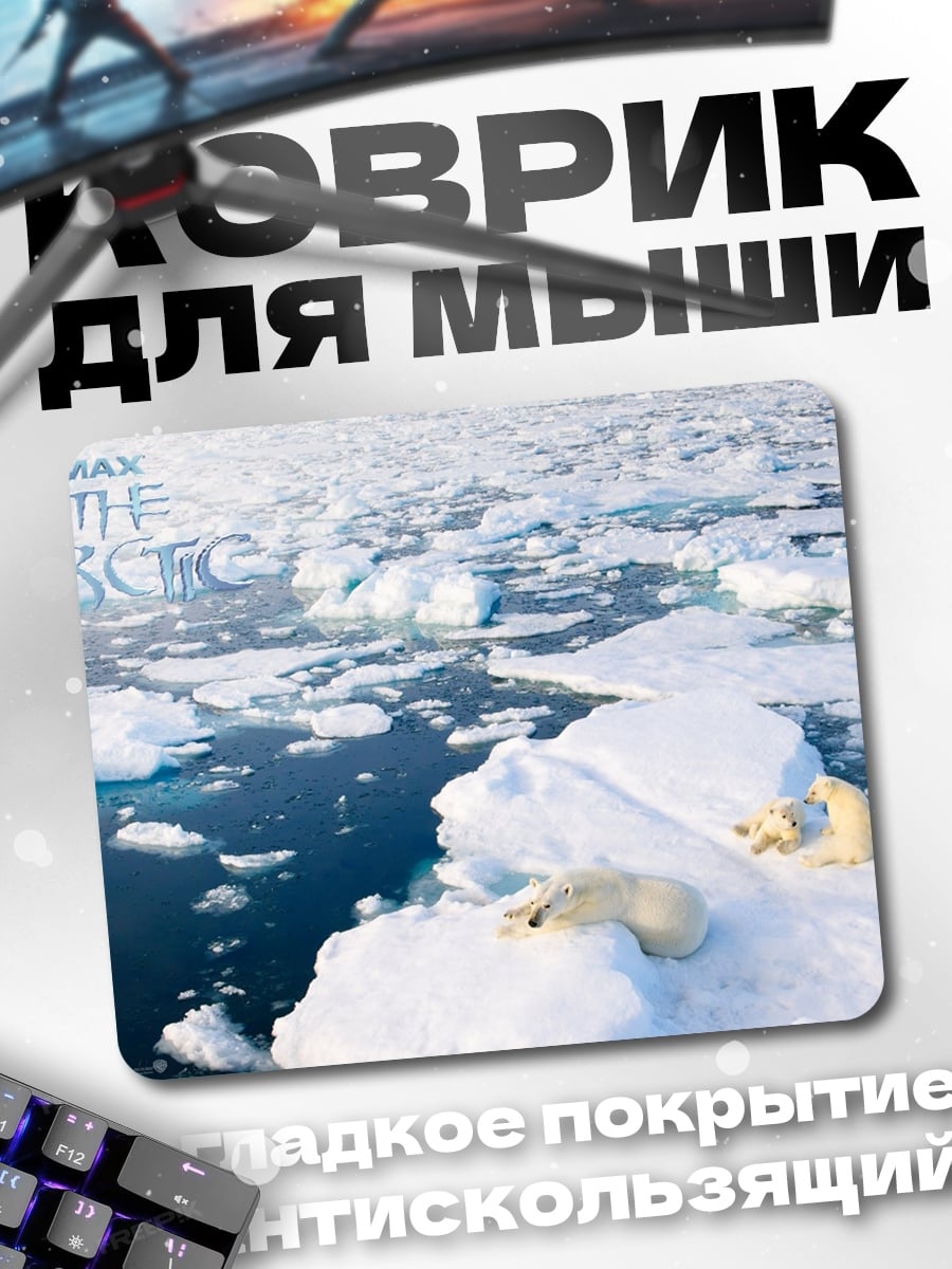 Коврик Белые медведи Арктики