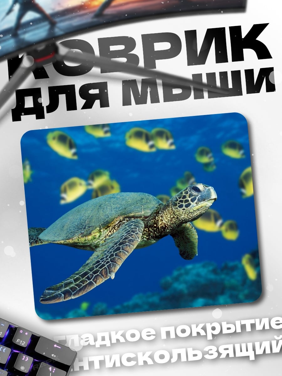Коврик Черепаха и рыбы
