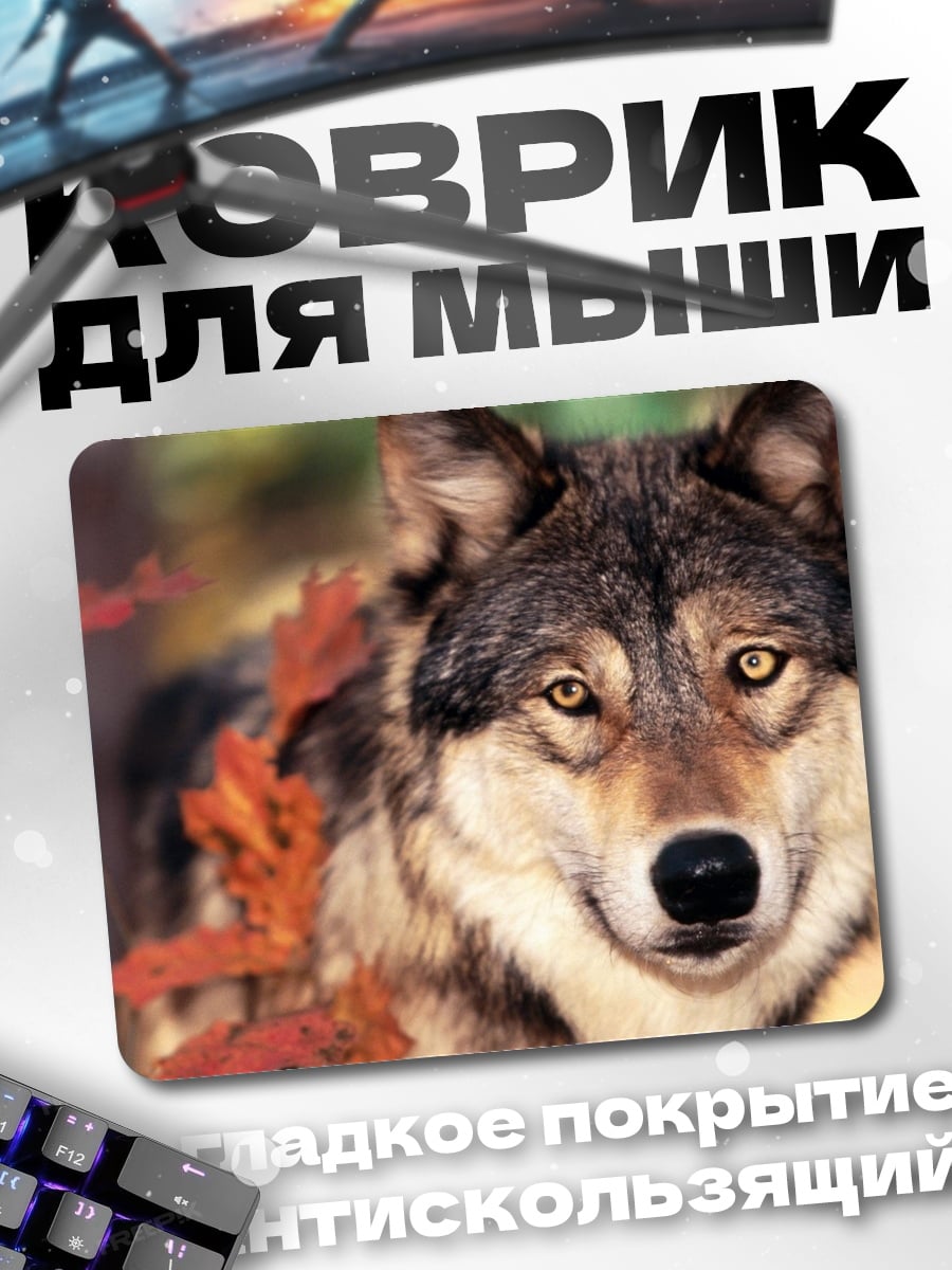 Коврик Осенний волк