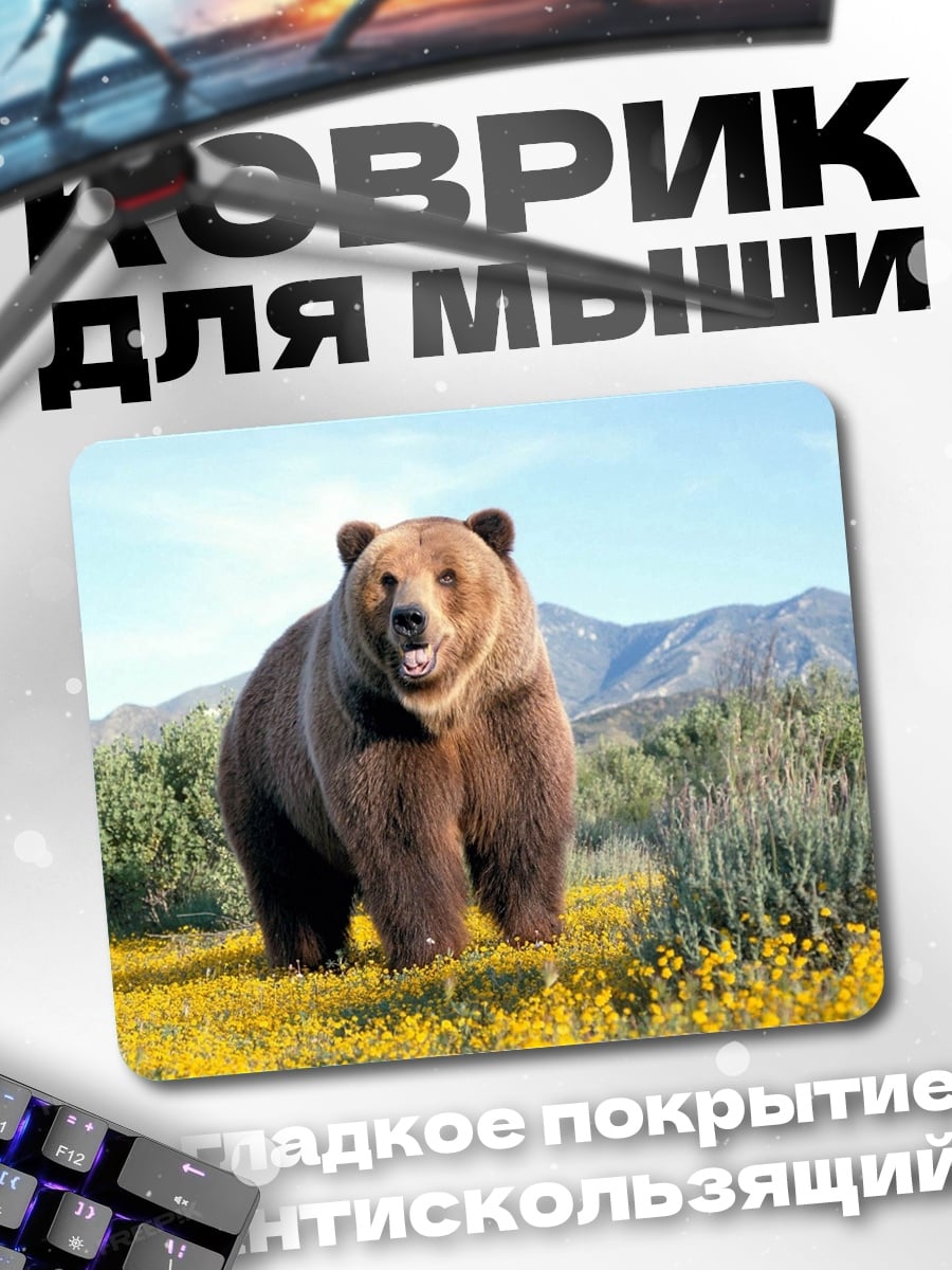 Коврик Медведь в поле