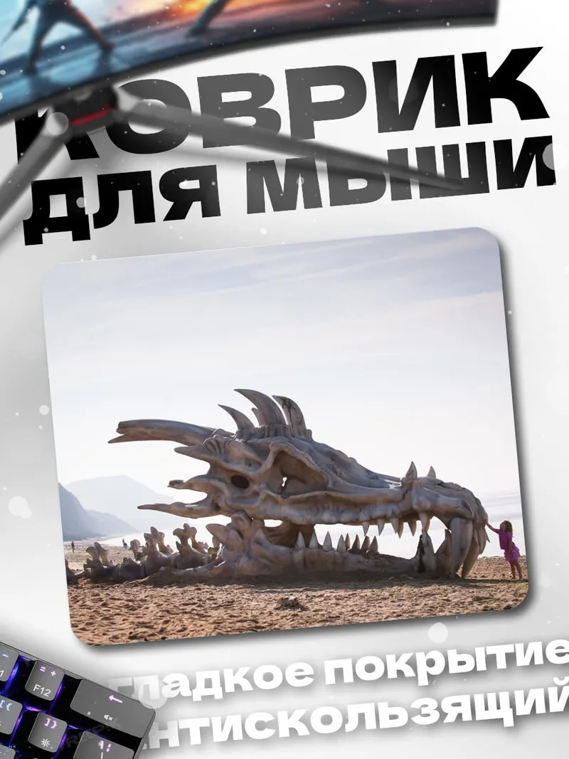 Коврик череп дракона