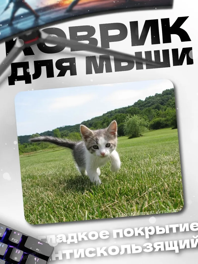 Коврик Котёнок на траве