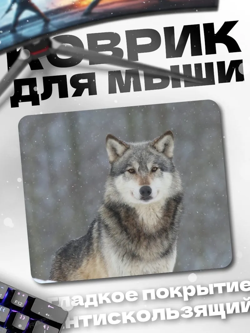 Коврик Зимний волк