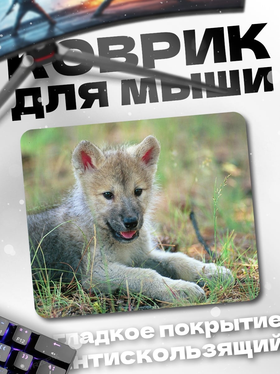 Коврик щенок волка