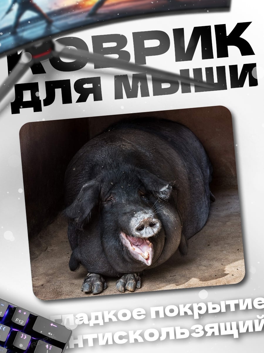 Коврик Смешная свинья