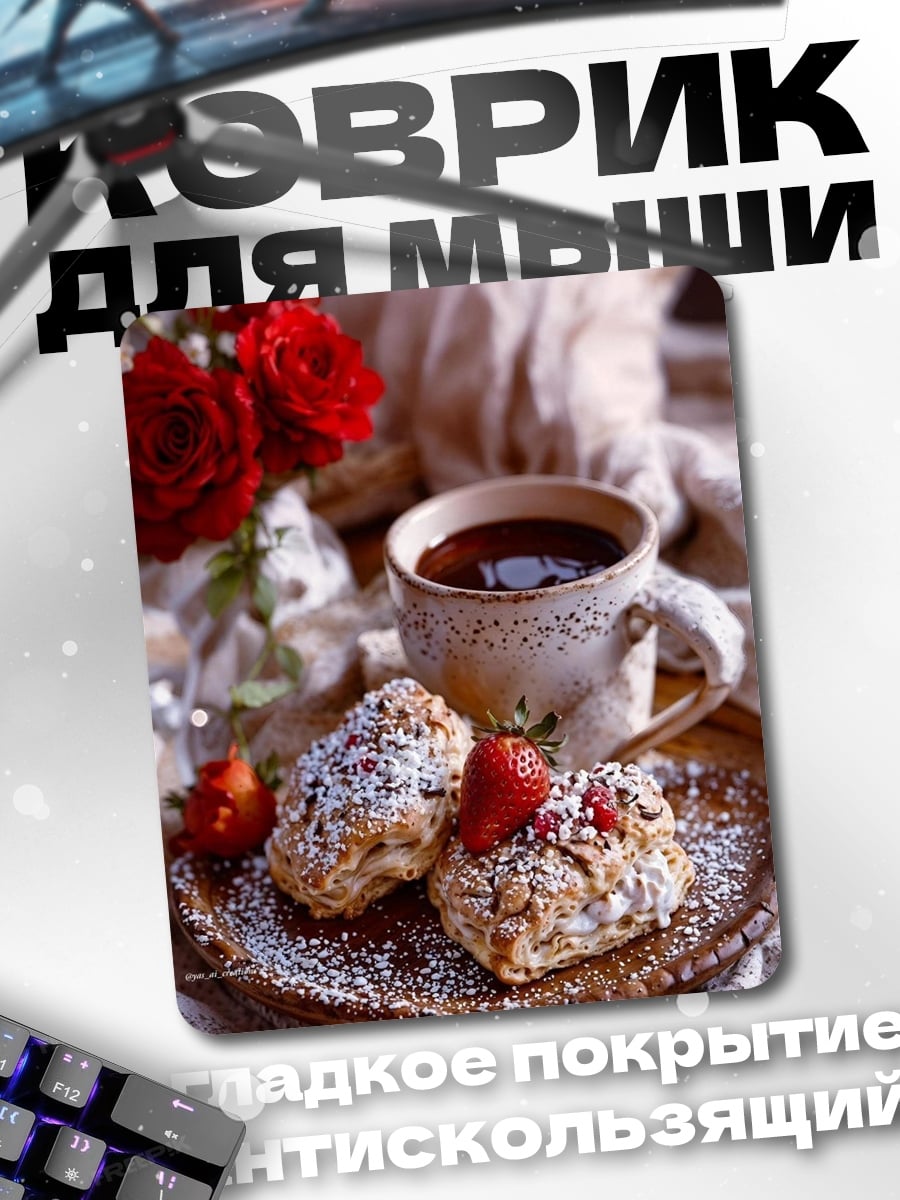 Коврик Завтрак с кофе