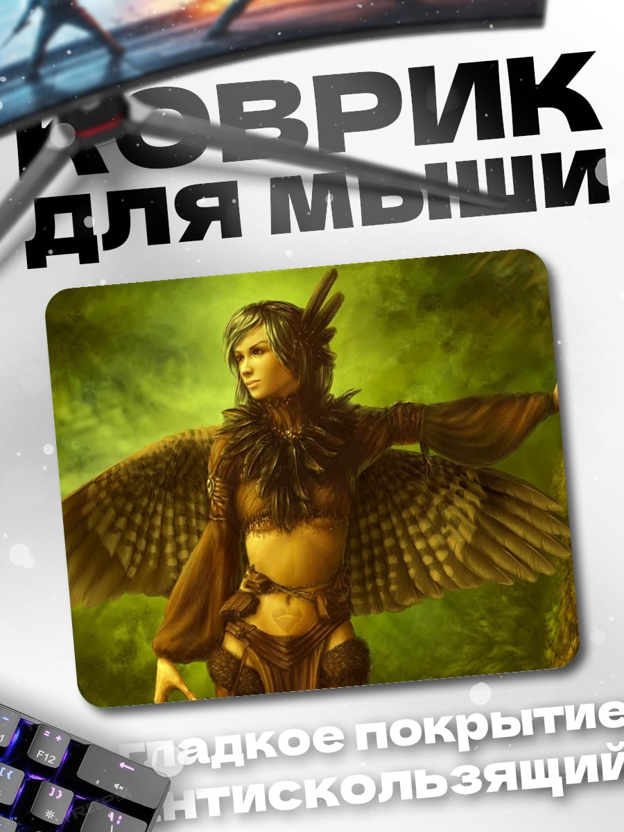 Коврик Птица женщина