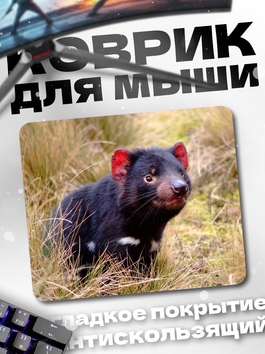 Коврик тасманийский дьявол в траве