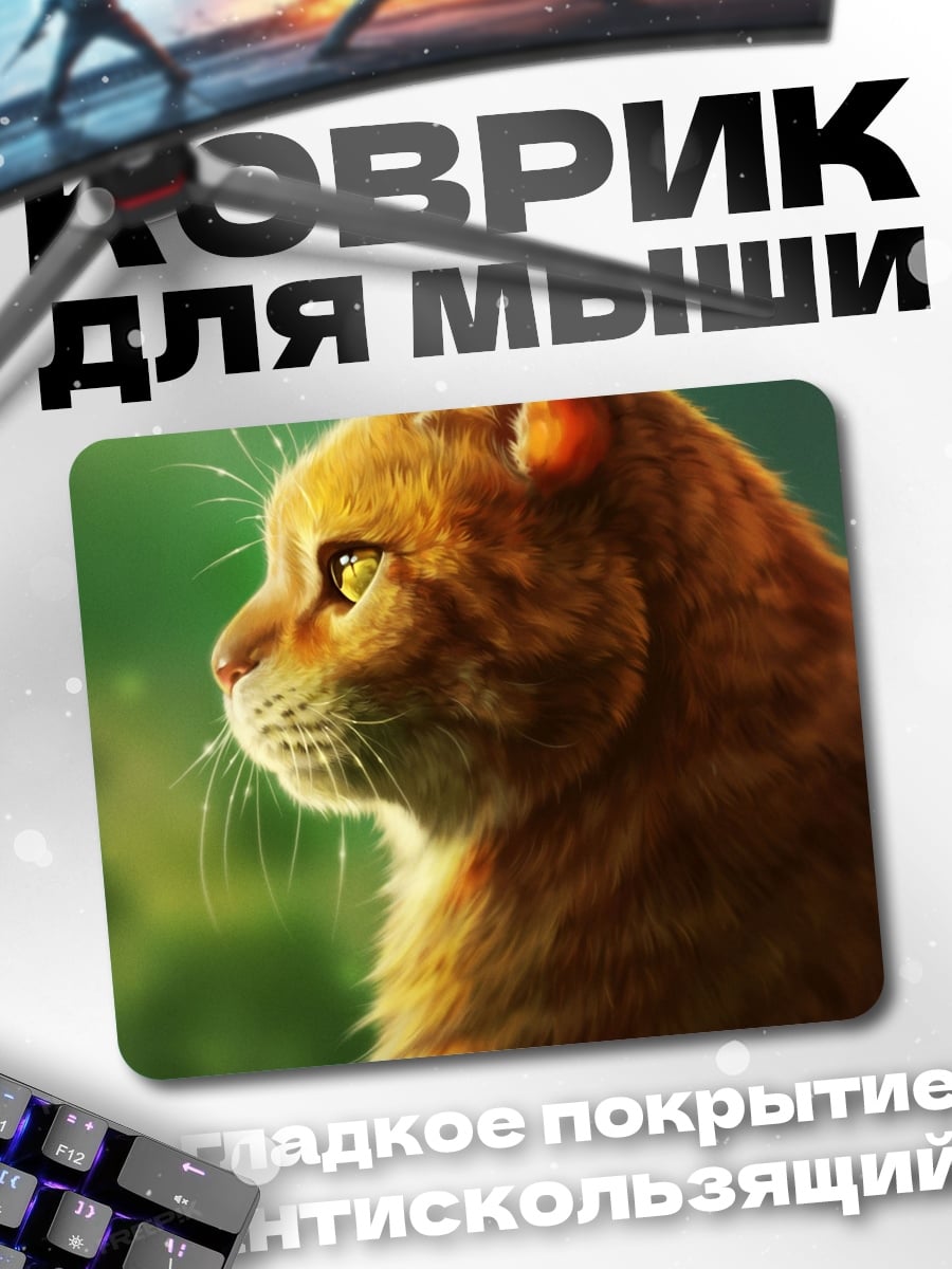Коврик Рыжий кот профиль