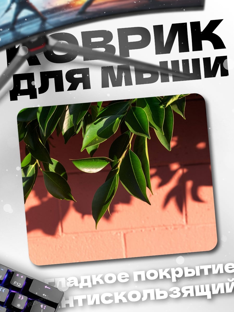 Коврик Тень листвы на стене