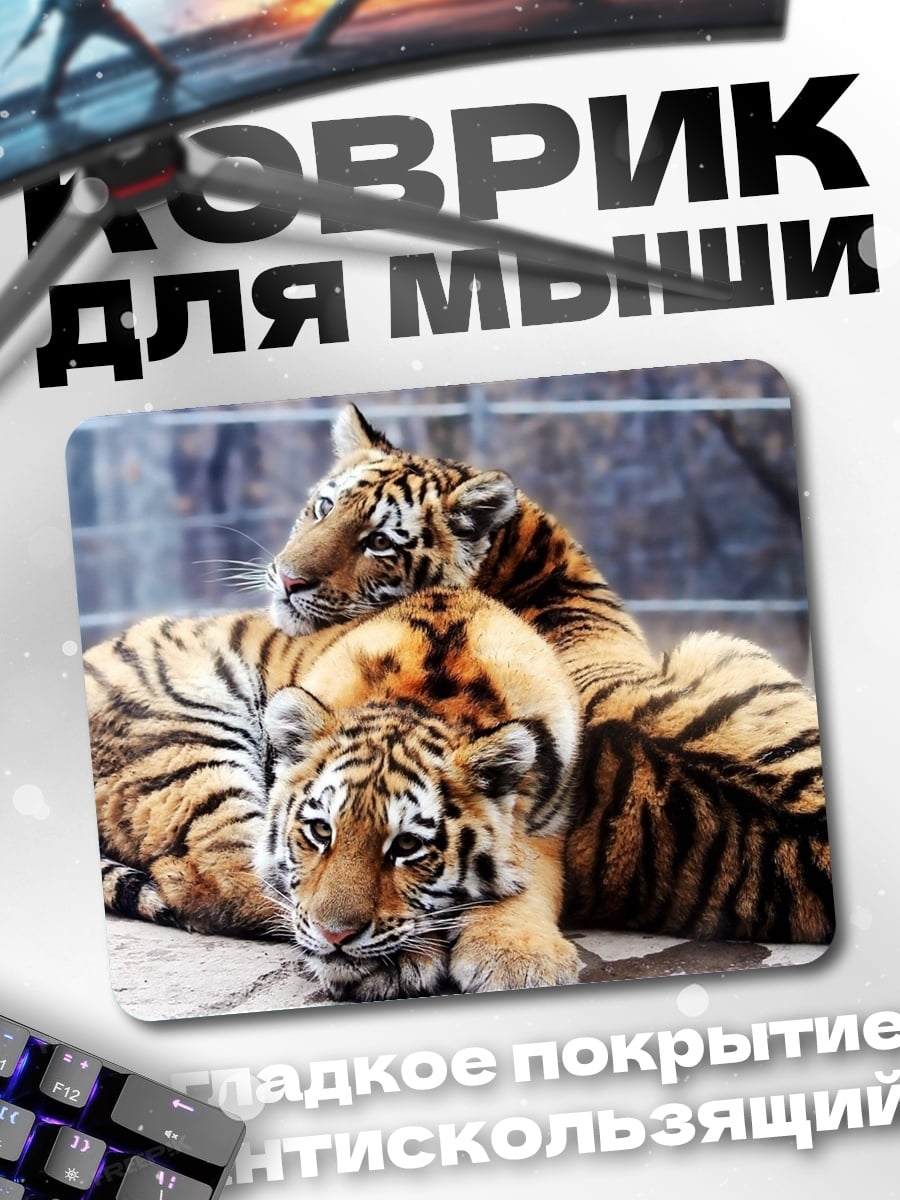 Коврик Два тигра отдыхают