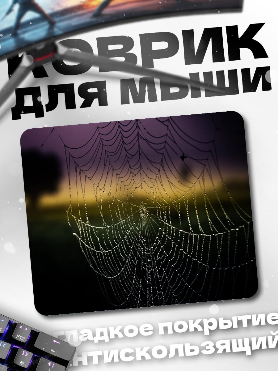 Коврик паутина рассвет