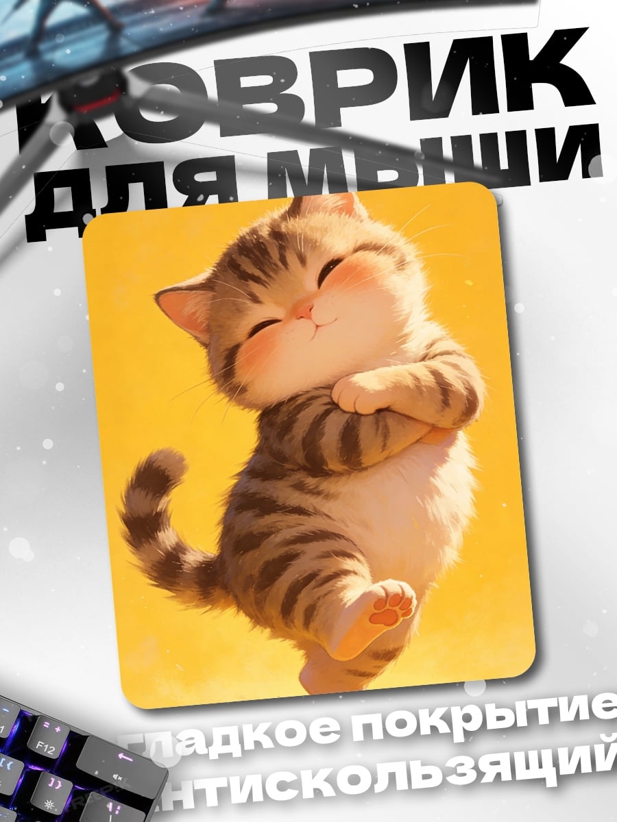 Коврик Милый котик танцует
