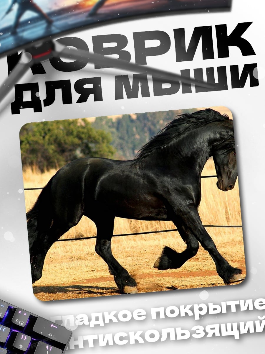 Коврик Черный жеребец