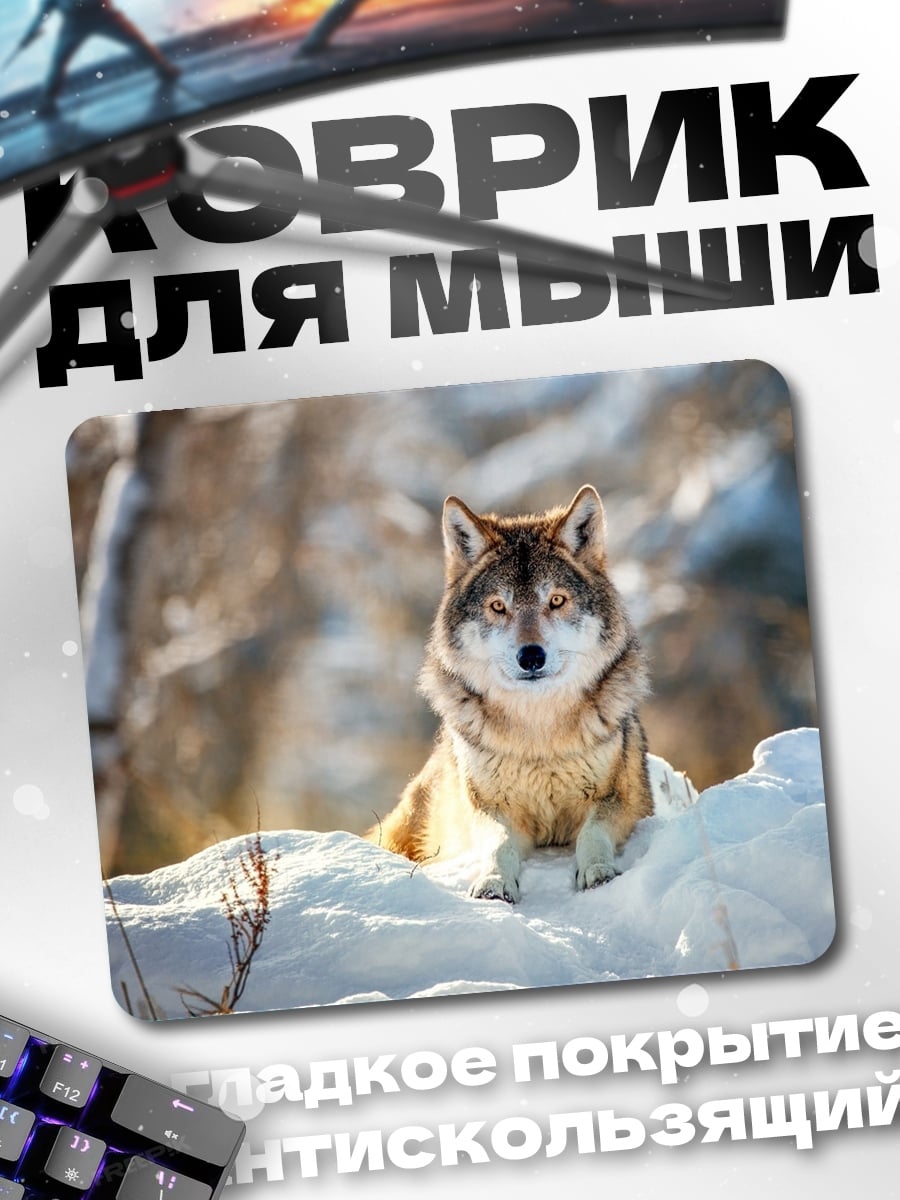 Коврик Зимний волк