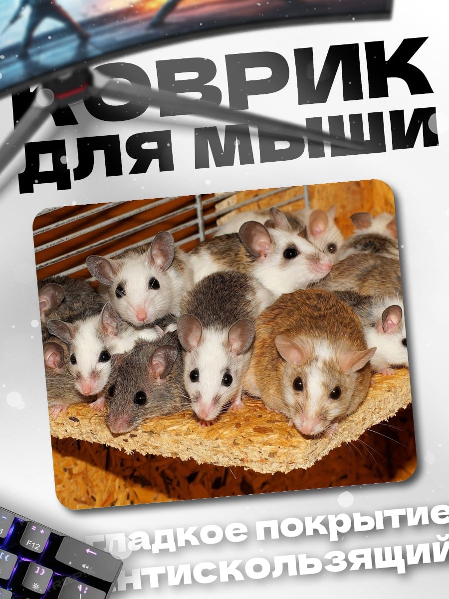 Коврик Много мышей