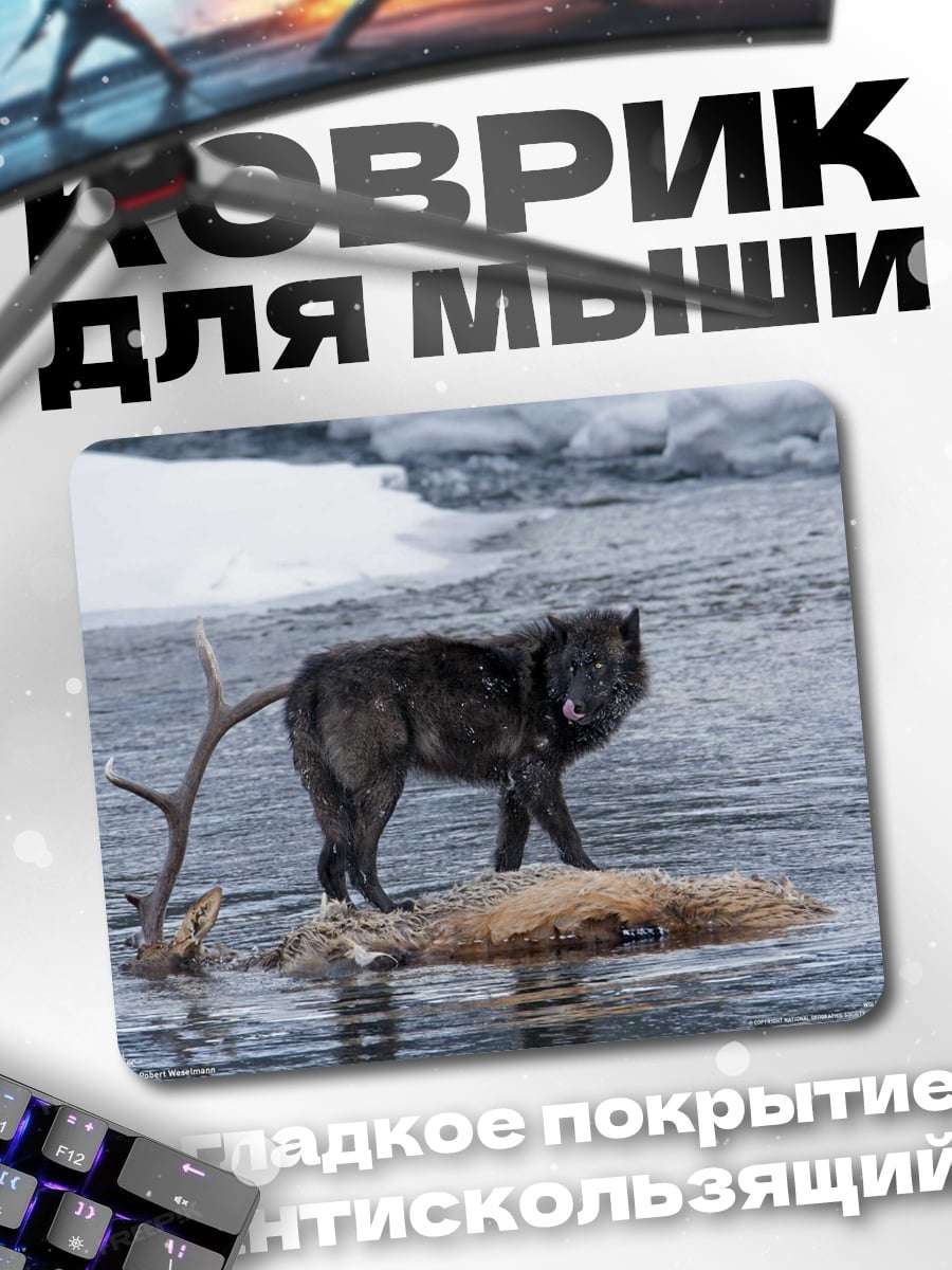 Коврик Волк на охоте