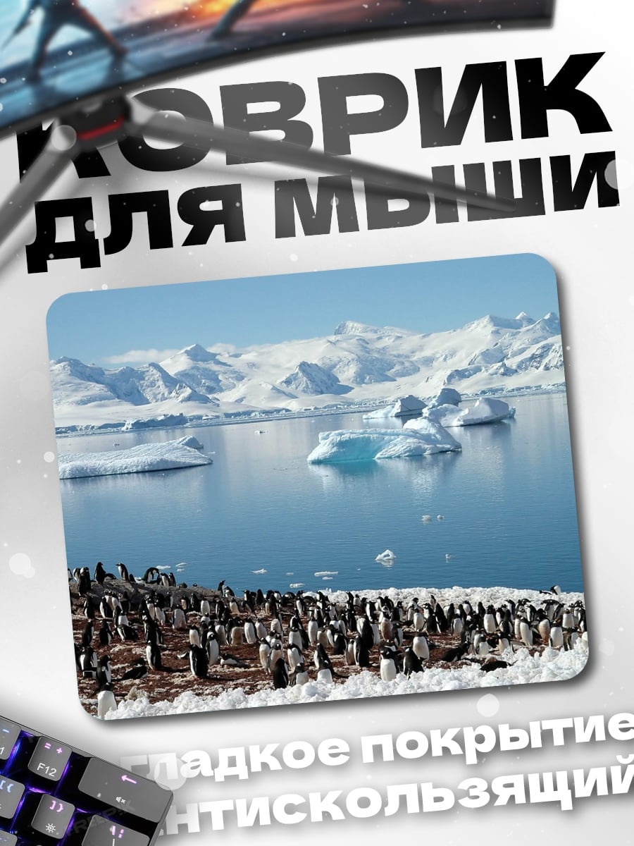 Коврик Пингвины в Антарктике