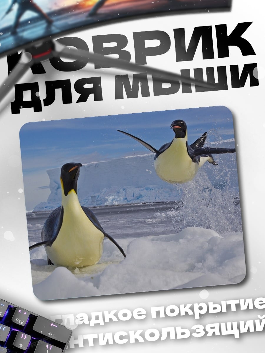 Коврик Пингвины в снегу
