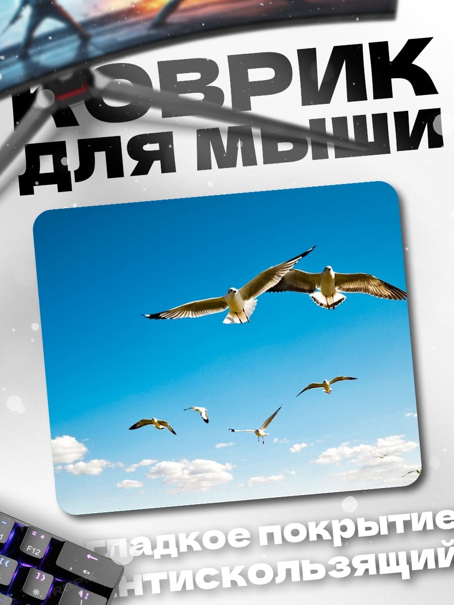 Коврик Чайки в небе