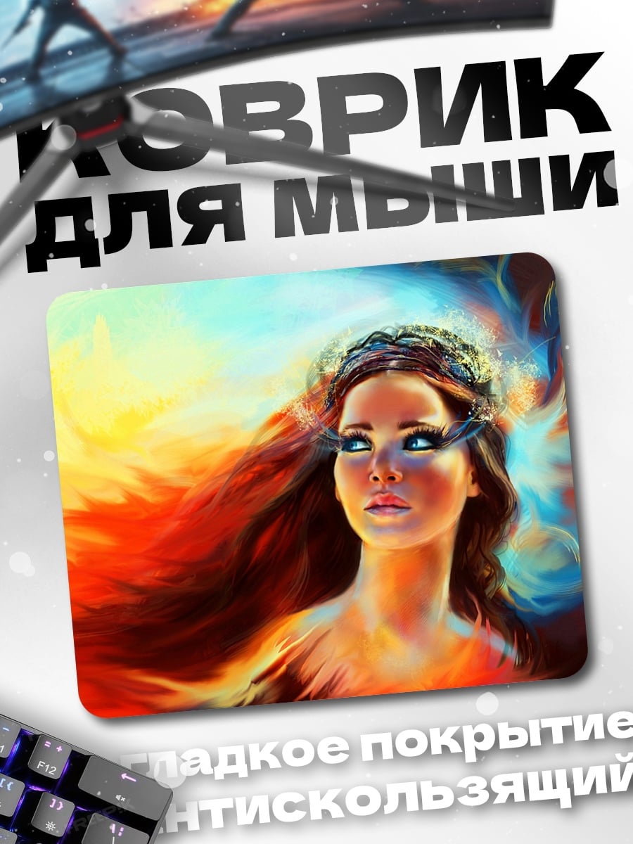 Коврик Девушка феникс