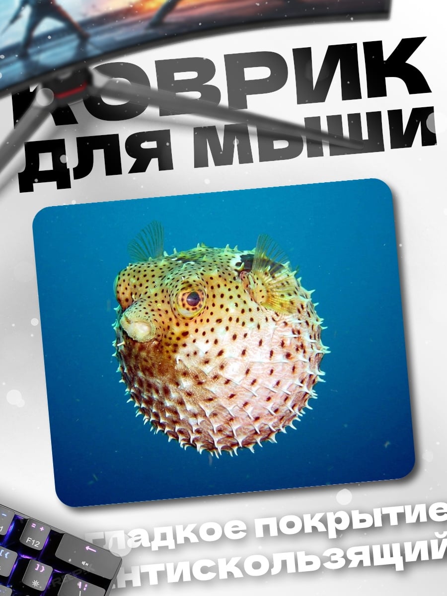 Коврик Рыба фугу в воде