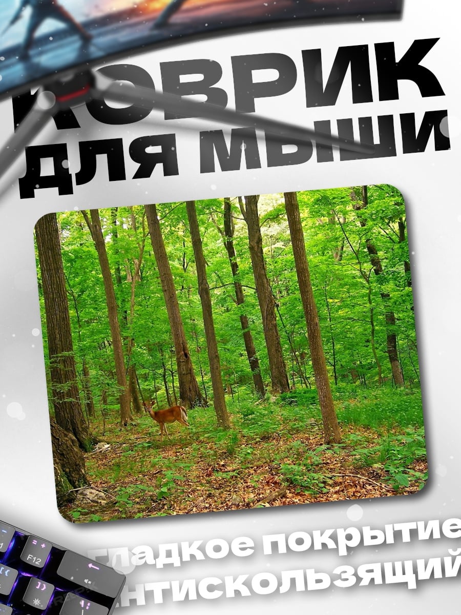 Коврик Олень в лесу