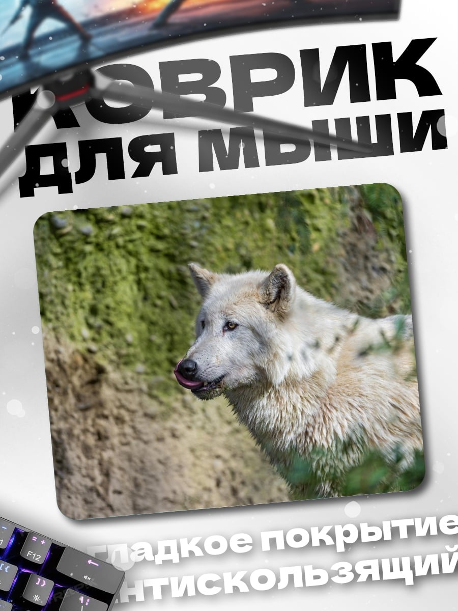 Коврик Белый волк