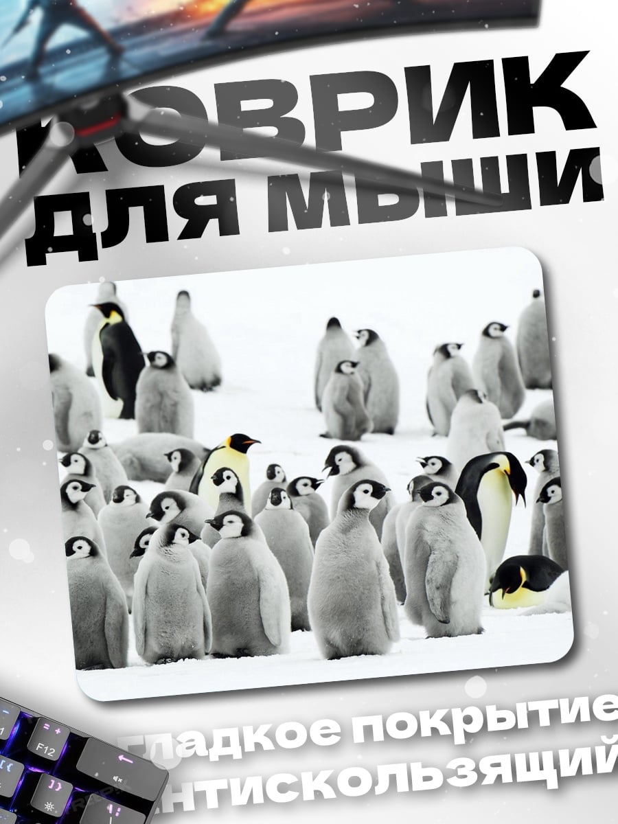 Коврик Пингвины на снегу
