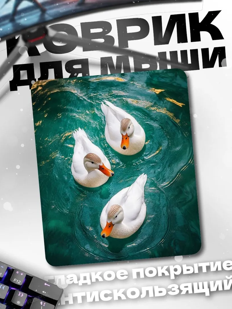 Коврик Три утки в воде