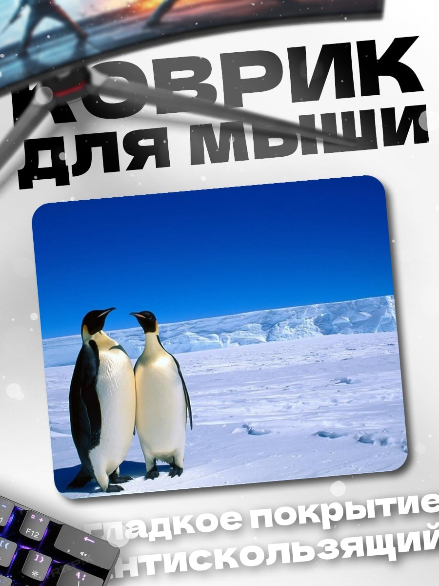 Коврик Два пингвина