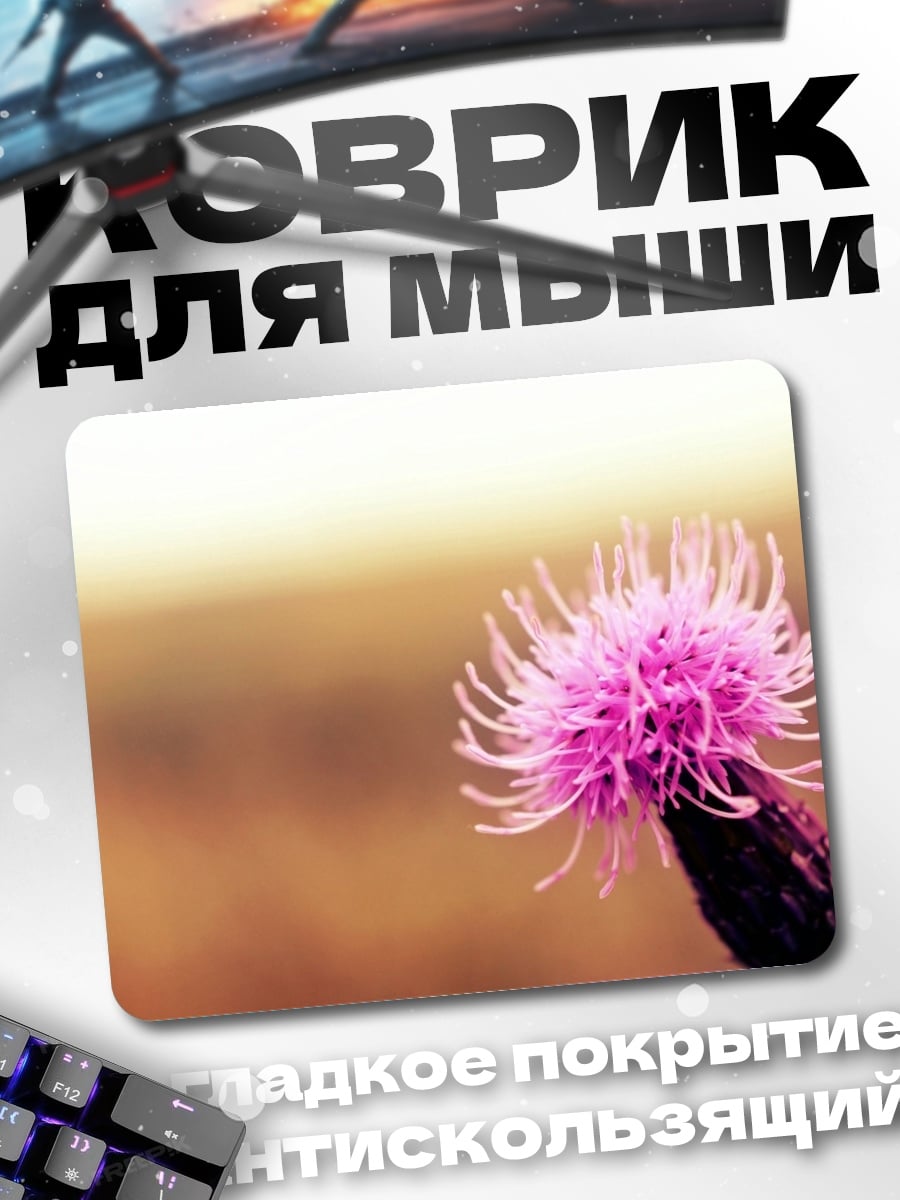 Коврик Розовый чертополох
