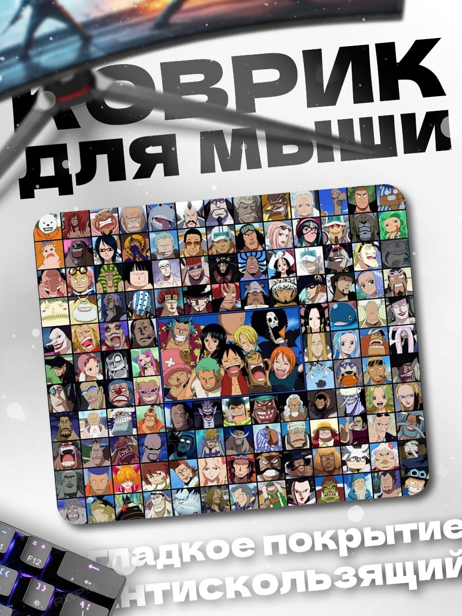 Коврик Коллаж персонажей аниме
