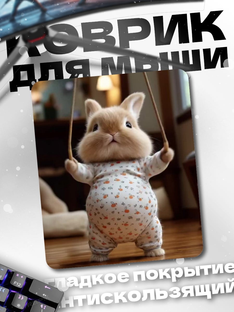Коврик Кролик с прыгалкой