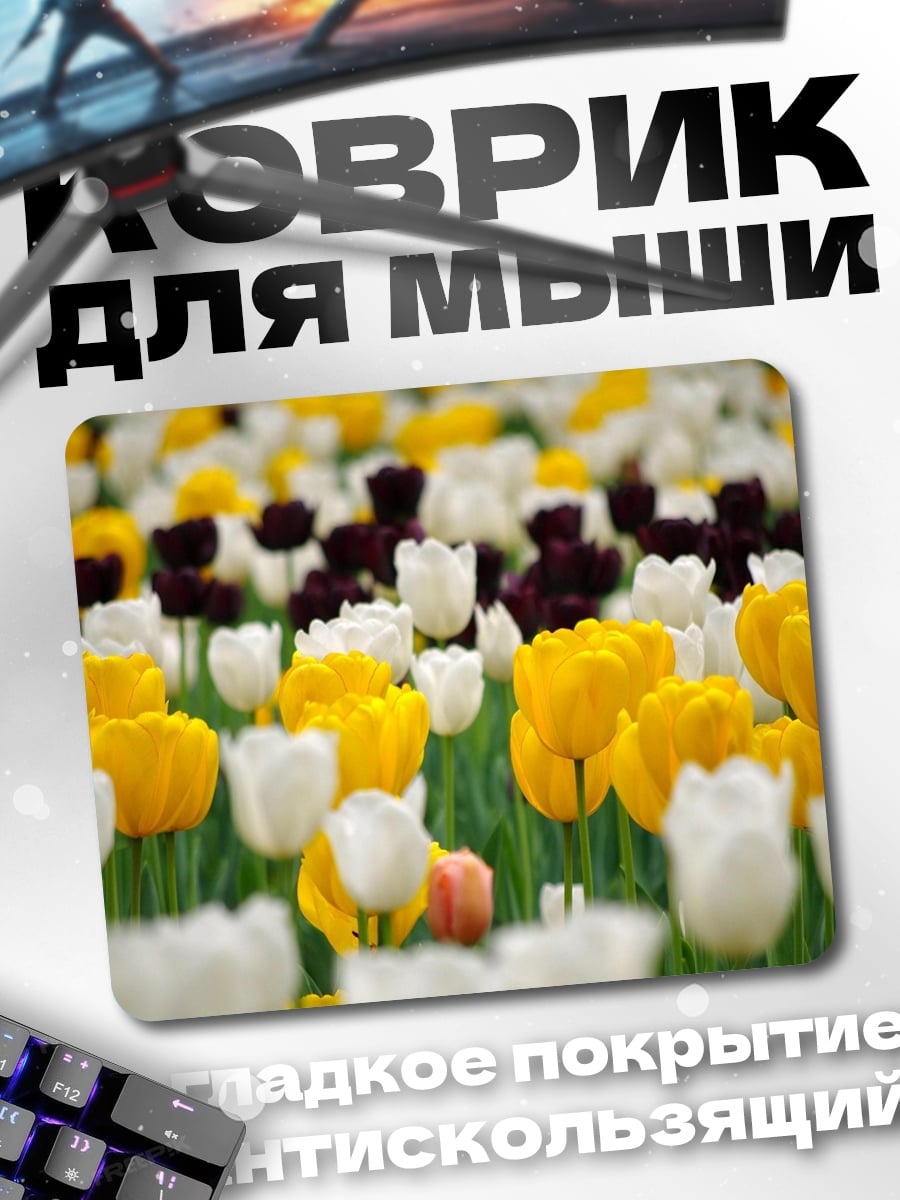 Коврик поле тюльпанов
