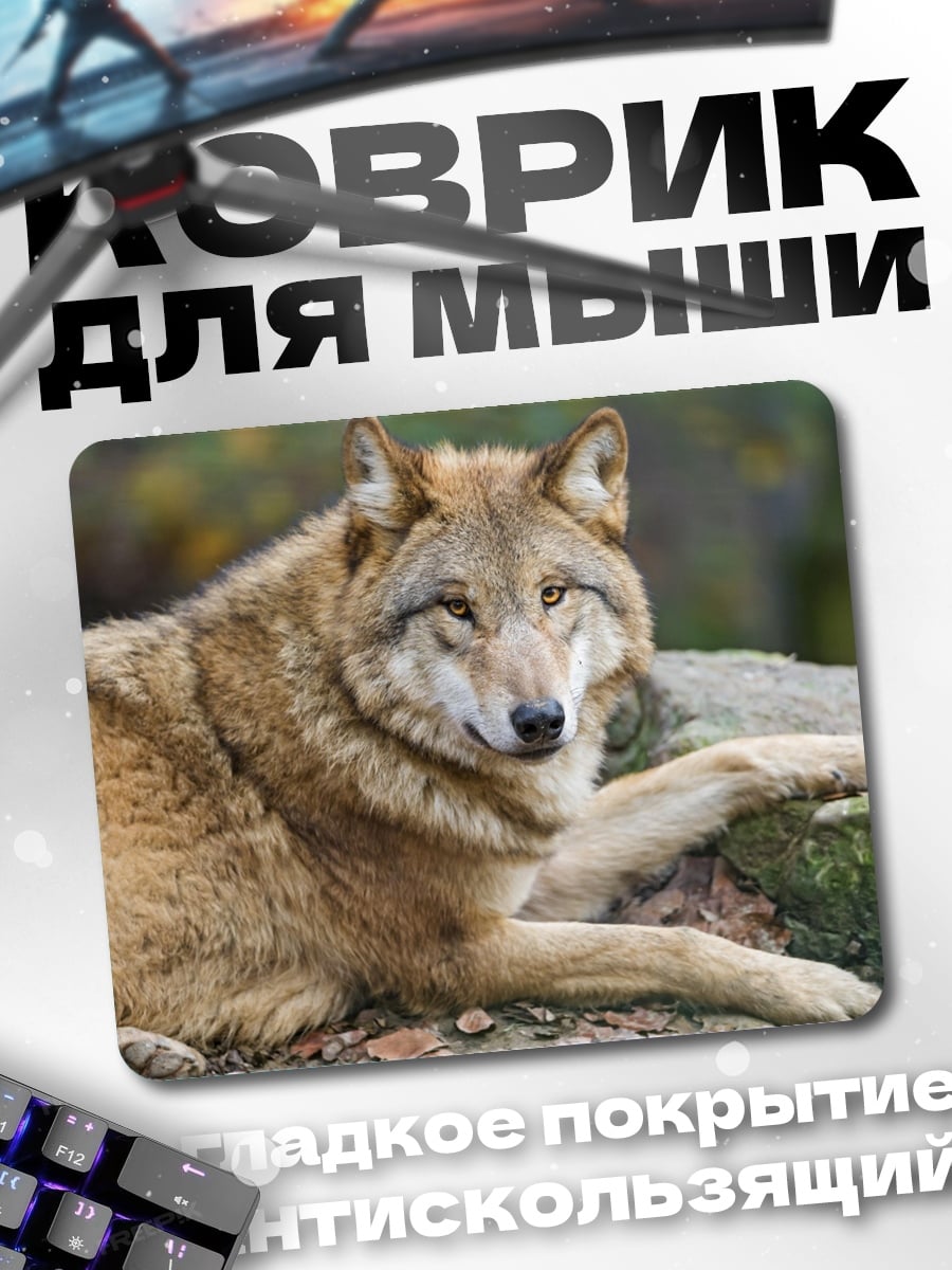 Коврик Лежащий волк