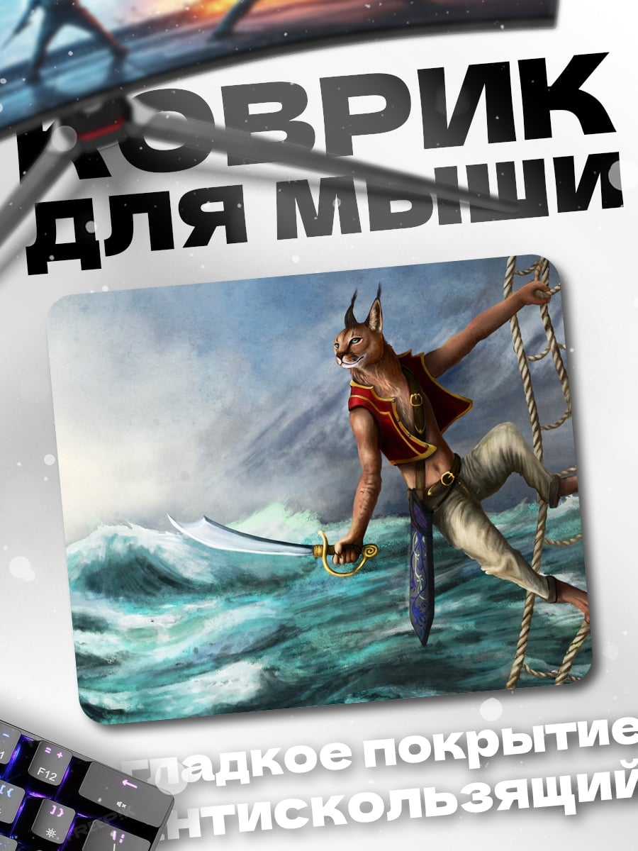 Коврик пират на корабле