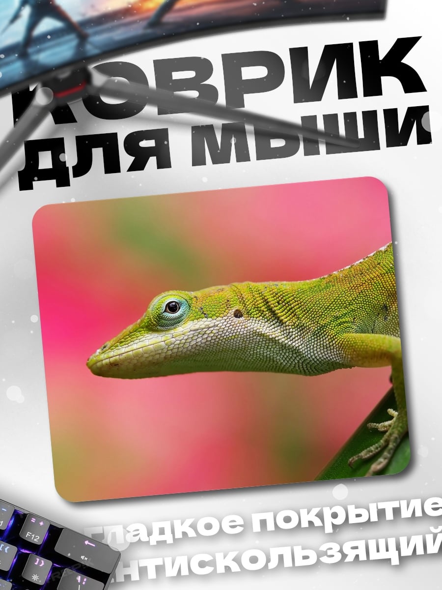 Коврик Зеленая ящерица