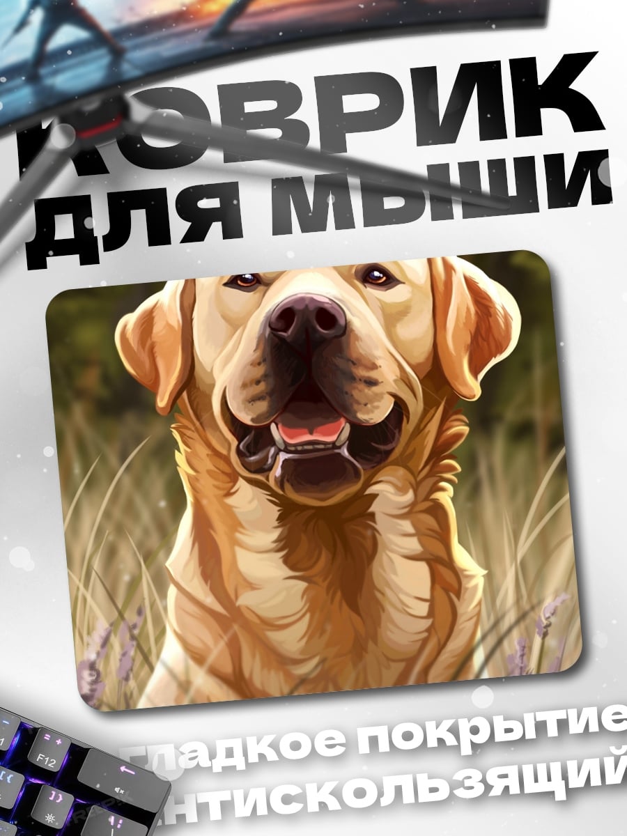 Коврик Лабрадор в траве