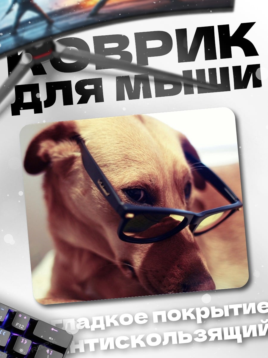 Коврик Собака в очках