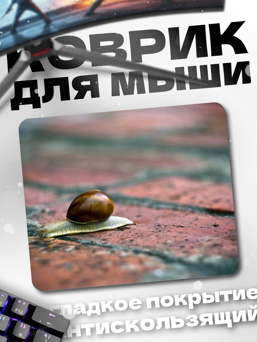 Коврик улитка на кирпичах