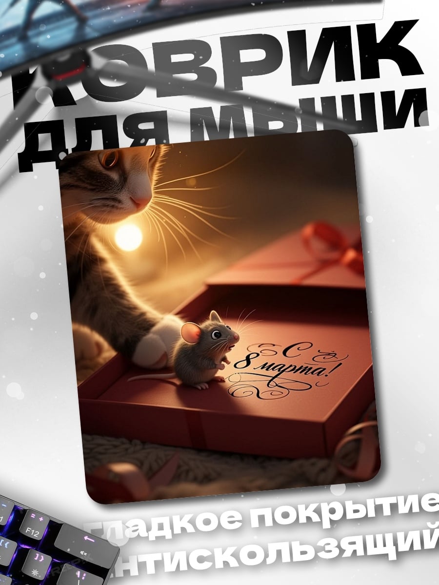 Коврик Кот и мышь сюрприз