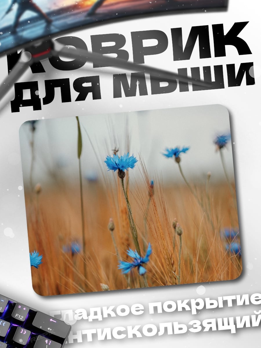 Коврик Поле с васильками