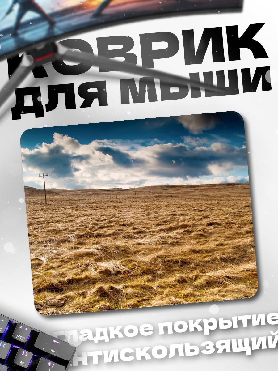 Коврик Сухая трава под небом