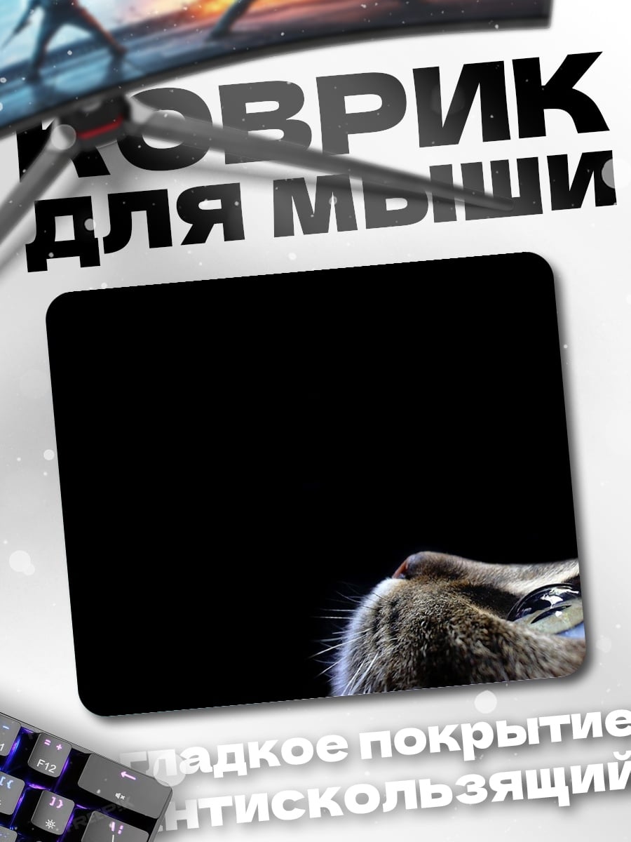 Коврик Кот Смотрит Вверх