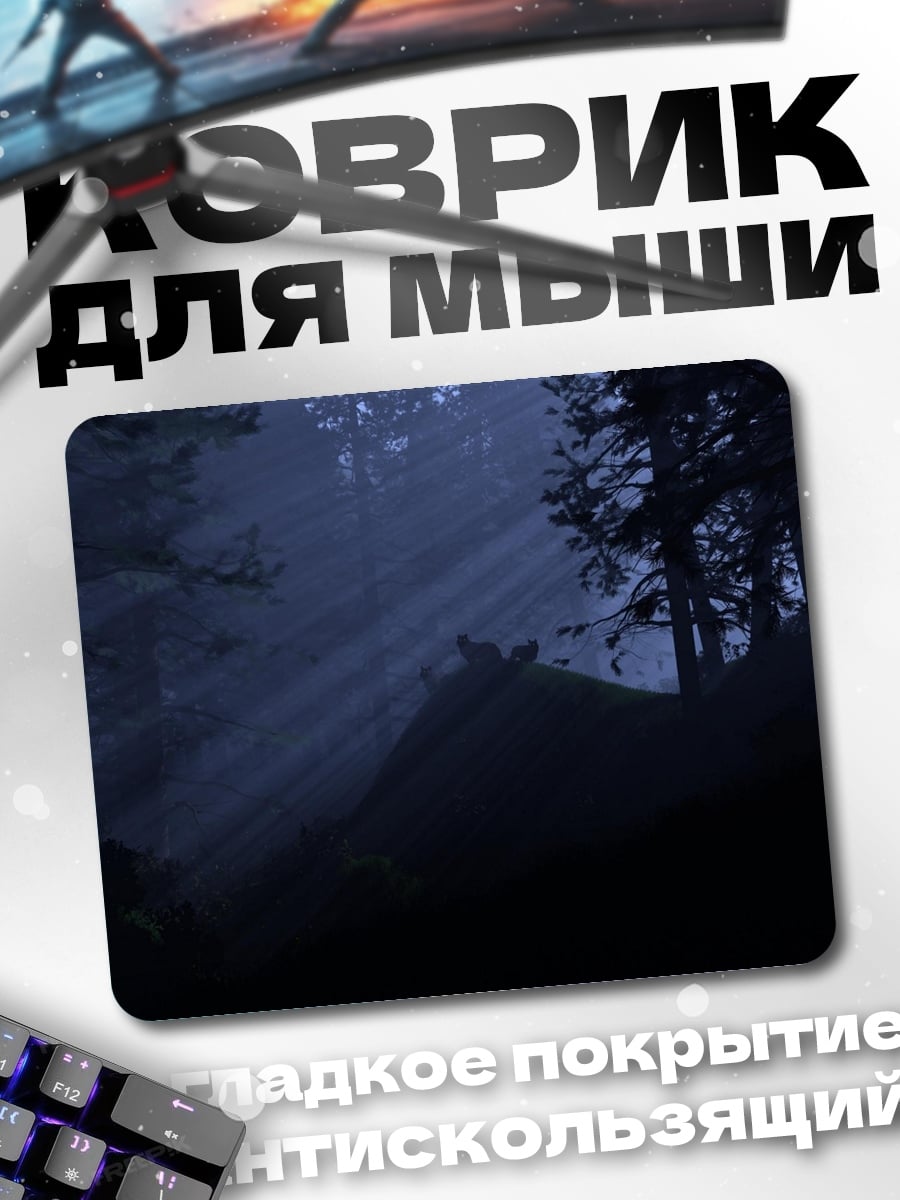 Коврик Лесной туман лучи