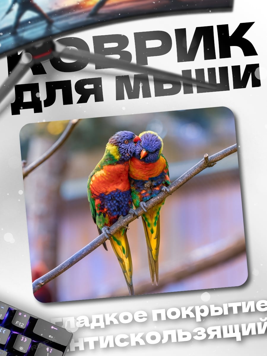 Коврик Две птицы в объятиях