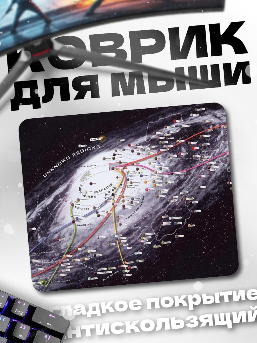 Коврик Карта галактики Звездные Войны