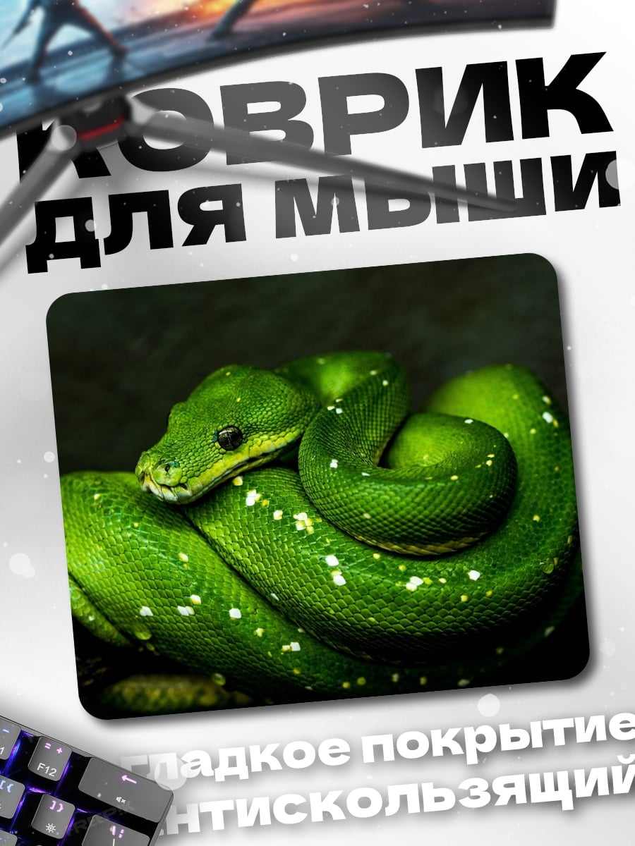 Коврик зеленая змея